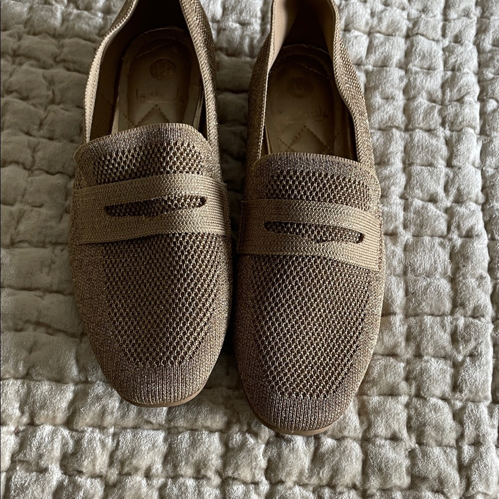 Stylish gold  Loafers for Women